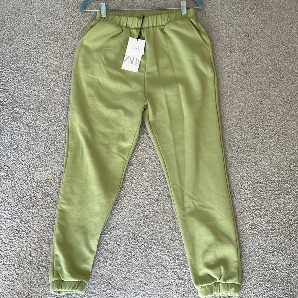 ZARA Green Joggers- M